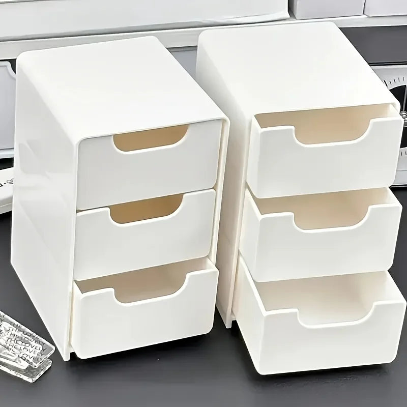 Organisateur de Bureau 3 Niveaux avec Tiroirs