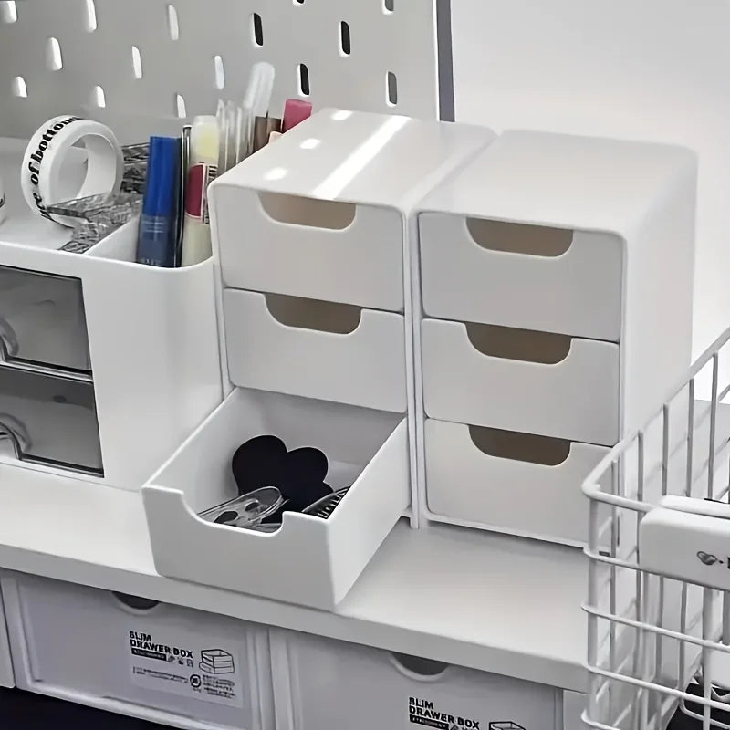 Organisateur de Bureau 3 Niveaux avec Tiroirs